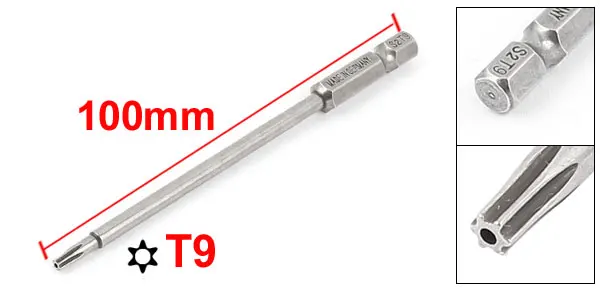 UXCELL горячая Распродажа шестигранный хвостовик 1/4 &quot100 мм Длинный T6 T7 T8 T9 T10 T15 T25 T30