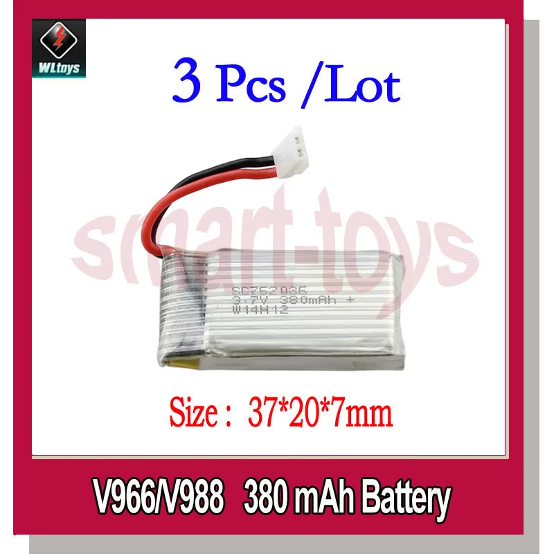 Аккумулятор для вертолета Wltoys V966 V988 V977 V930 3 7 В 250/300/380 мАч шт. аккумулятор V966-016