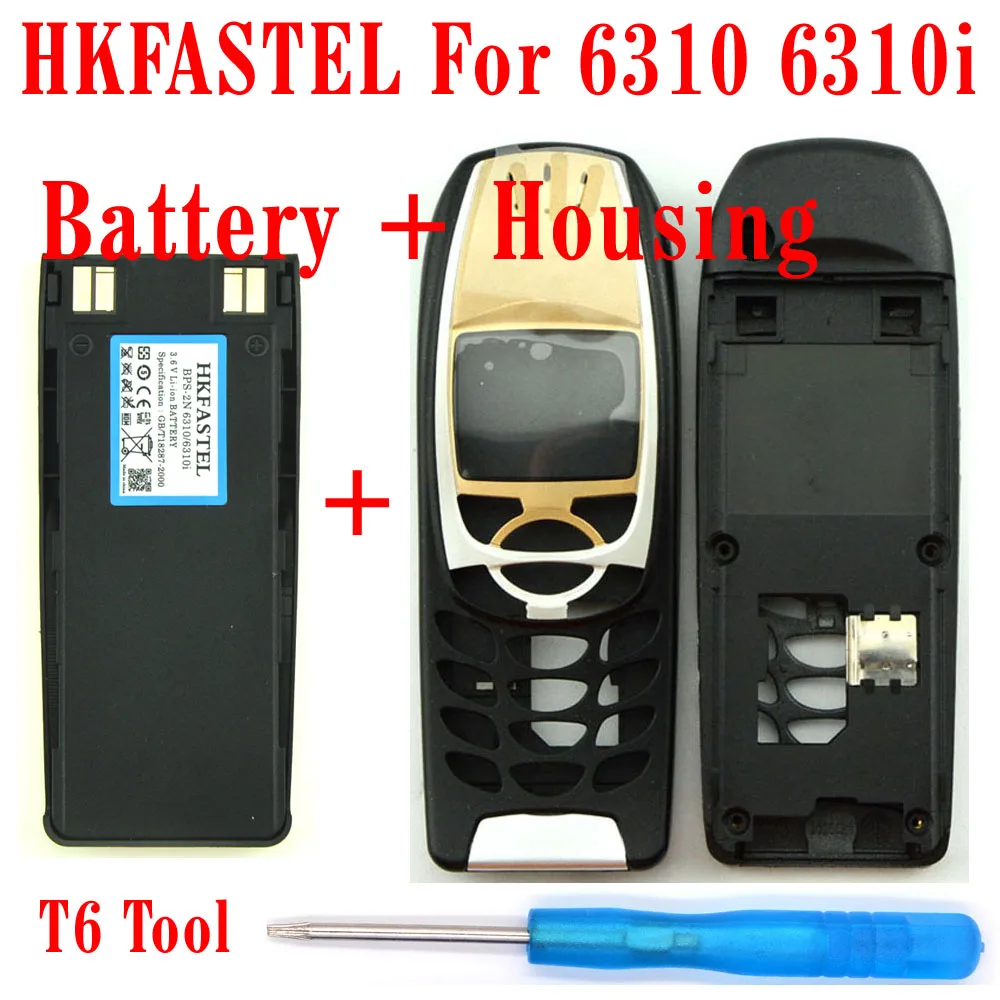 HKFASTEL для Nokia 6310 6310i BPS 2N аккумулятор + черная крышка корпуса|phone battery|battery for mobilebattery