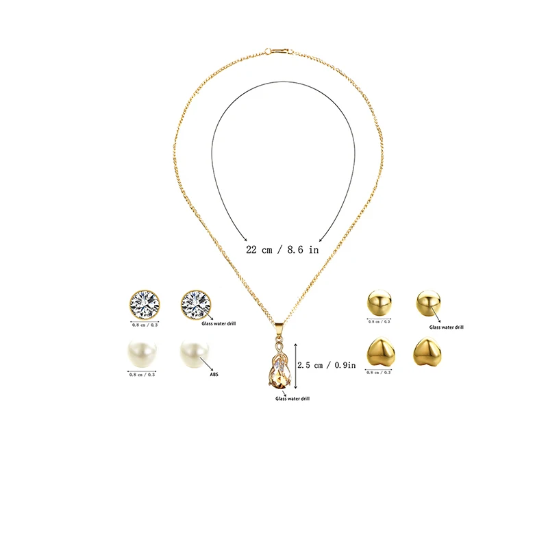 New Water Drop Jewelry Sets Necklace &amp Earrings For Woman Charm Long Pendant Wedding Gift 2018 | Украшения и аксессуары
