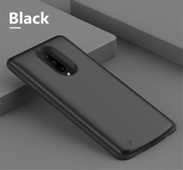 Black KQJYS 6500 мАч портативная Противоударная зарядка для мобильного телефона задняя крышка для внешнего аккумулятора чехол для Oneplus 7 power Bank чехол - Цвет: Black