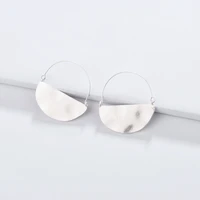 2020 new large hammered semicircle hoop earrings for women statement earrings jewelry wholesale