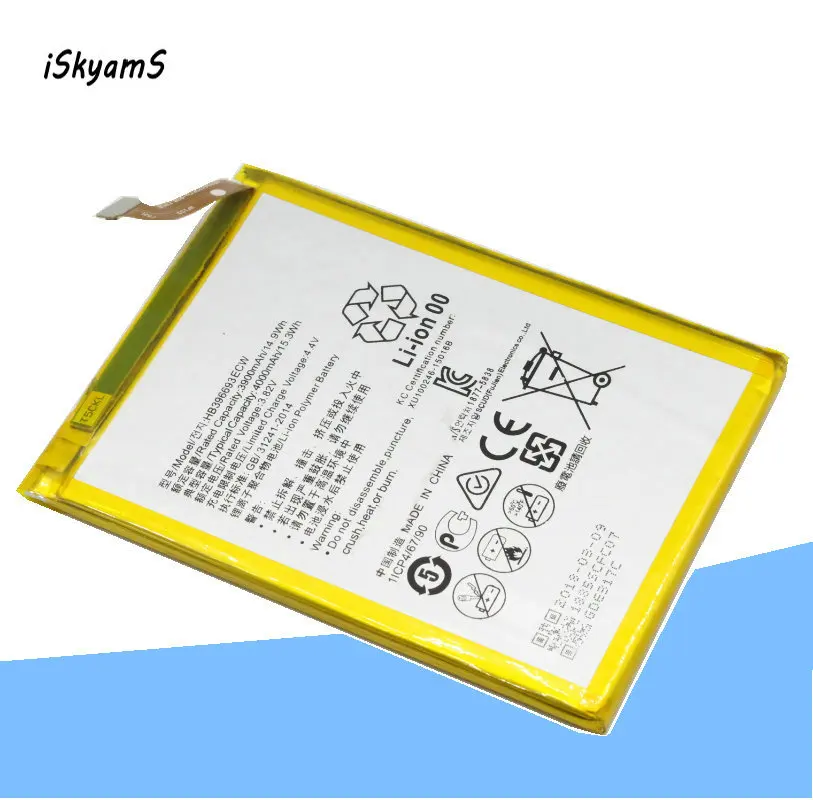 ISkyamS 1x3900 мАч HB396693ECW Сменный аккумулятор для Huawei mate 8 mate8 батареи Batteria