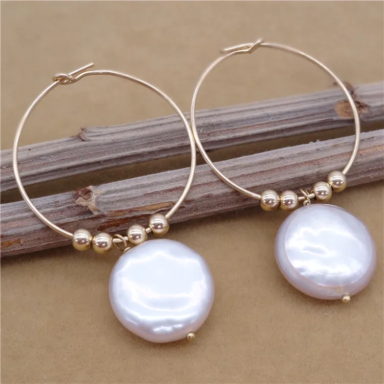 Женские серьги с натуральным жемчугом Вечные свадебные из стерлингового серебра