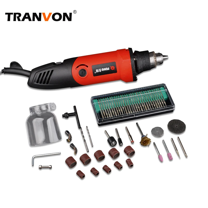 TRANVON 400 Вт электрическая дрель шлифовальная Мини машинка Dremel инструмент с