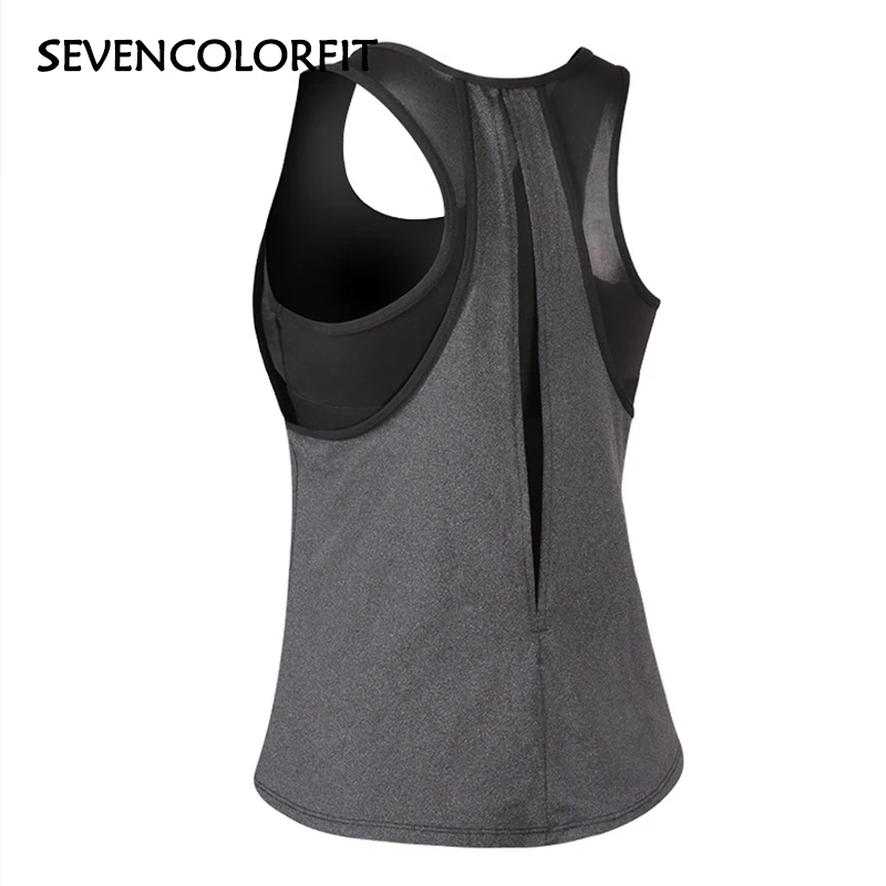 Sevencolorfit, топ для йоги, бюстгальтер, жилет, без рукавов, для женщин, сексуальная, открытая спина, рубашка для бега, для фитнеса, спортзала, тренировки, спортивные бюстгальтеры, спортивные майки