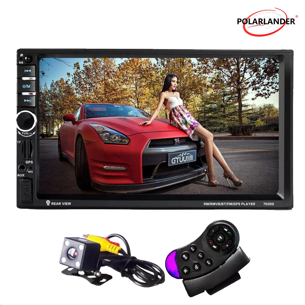 2 Din Автомагнитолы 7''Touch экранный проигрыватель + сзади Камера Bluetooth зеркало с