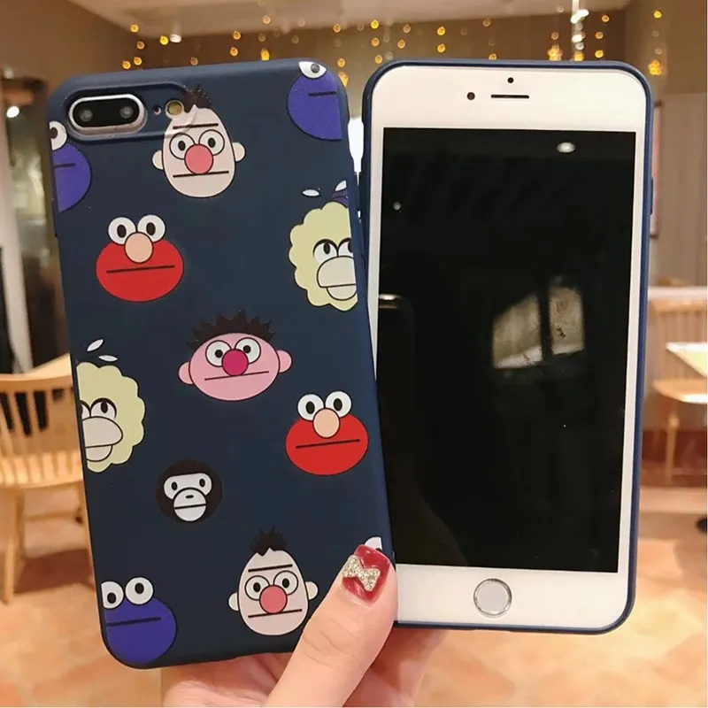Улица Сезам Конфеты ТПУ Чехол для iPhone 6 6S Plus iPhone7 плюс тот же стиль чехол 7 8 X 10 |