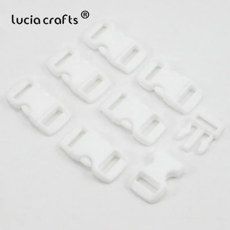 C1 White 6pcs Lucia ремесла 11 мм Пластиковые Контурные боковые пряжки застежки для Паракорда браслет рюкзаки одежда сумки декор E0302 - Цвет: C1 White 6pcs