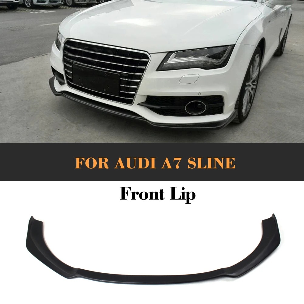 Автомобильный передний бампер для A7 спойлер Audi Sline только FRP Неокрашенный Черный