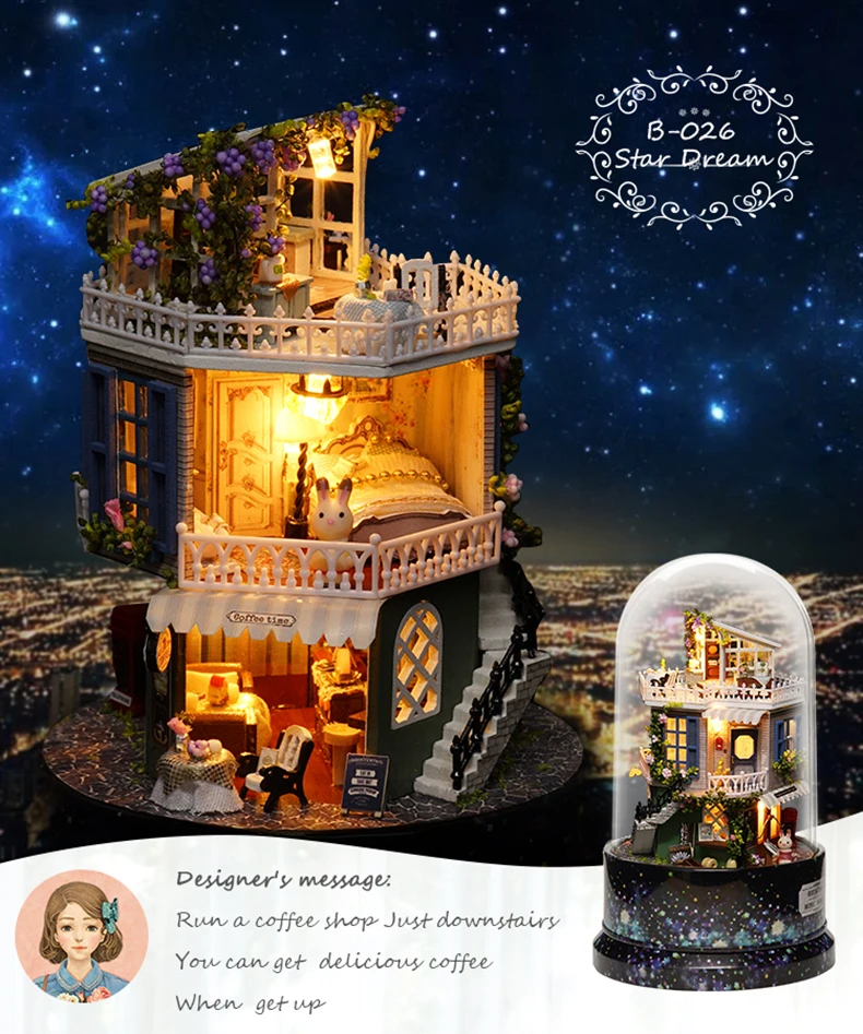 Cutebee кукольный дом мебель миниатюрный кукольный домик DIY миниатюрный дом комната коробка театр игрушки для детей наклейки DIY кукольный домик A