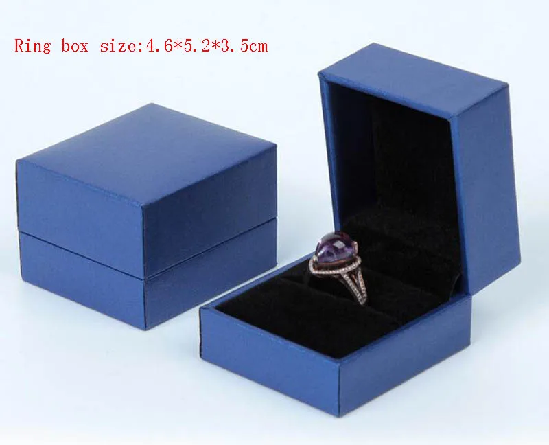 Ring box Коробка для ювелирных изделий 40 шт./лот голубое кольцо подвесной браслет, ожерелье упаковочная коробка ювелирные изделия Органайзер Подарочная коробка(Пользовательский логотип - Цвет: Ring box