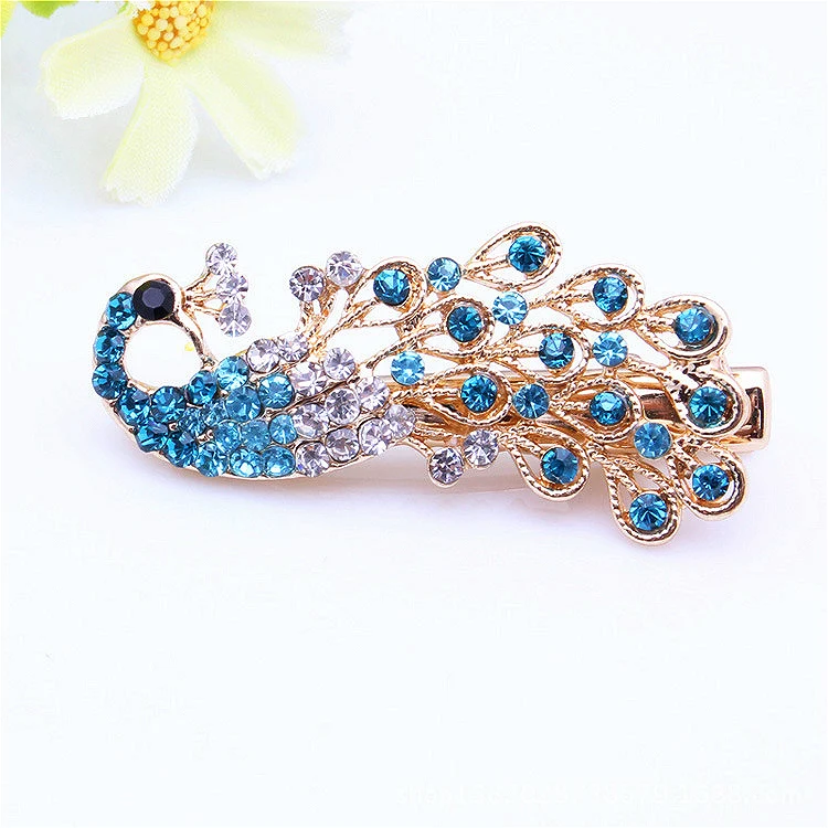 Лидер продаж 2017 модная заколка-пряжка для волос в виде павлина украшения женщин |