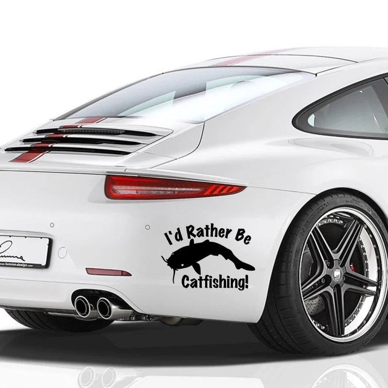 Виниловая наклейка на окно автомобиля Я предпочитаю быть ловцом сом рыбацкой