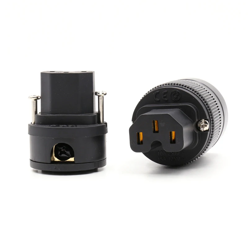 2 шт Hi-End аудио 24k позолоченный IEC Женский штекер hifi разъем | Электроника