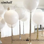 Большие белые латексные шары, надувные шарики для свадебного украшения шары для гелиевый воздух, 10 шт., 36 дюймов, 90 см