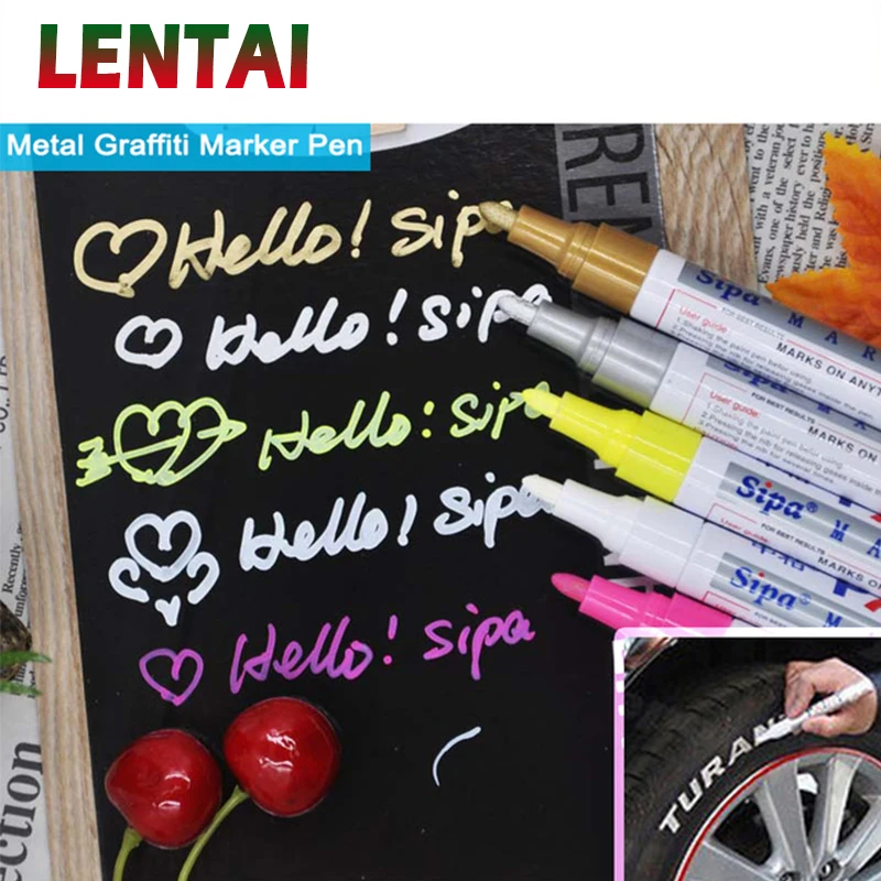 LENTAI 1 шт. автомобильный бочонок толщина протектора Краски маркеры граффити