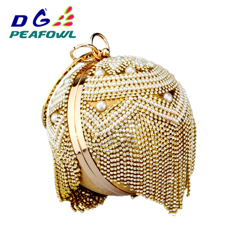GD Peafowl Женская Роскошная Алмазная кисточка жемчужные бусины Кристалл Свадебный