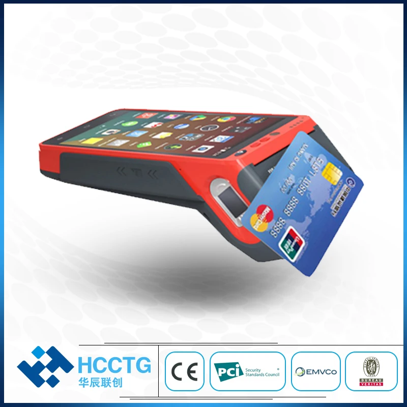5 &quotдисплей Z100 Wifi 4G Bluetooth GPS GPRS Ручной мини Android 7 0 POS терминал с 58 мм Термопринтер