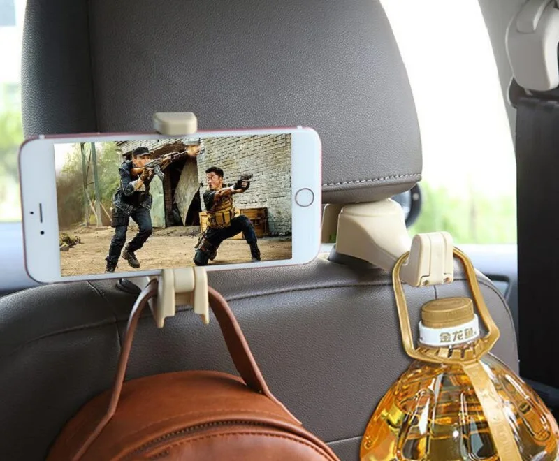 

1 Pcs Concealed automobile hook General purpose Car multi-function Mobile phone holder behind the row of seats Car-Accessories