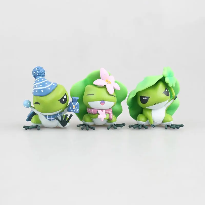 4pcs/lot Cute Travel Frog Action Figures Toys 2018 New Game Cartoon Frogs Figuras Dolls Gift 6cm | Игрушки и хобби
