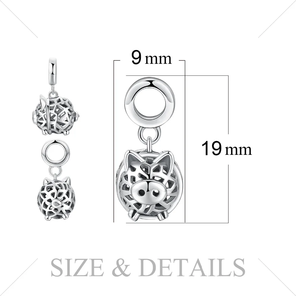 JewelryPalace 925 пробы Серебряный Pet Love Angry Pig Шарм бусины для мамы и дочки Новый Лидер