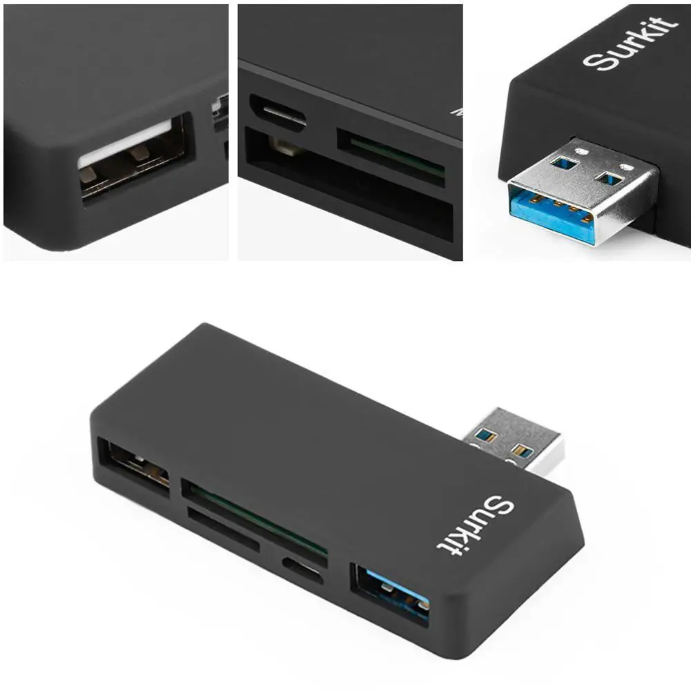 Для microsoft Surface Pro 3/4 высокая скорость USB 3,0 транспорт USB 2,0 для мышь r клавиатура с SD(HC) слот для карт памяти TF Card Reader r20