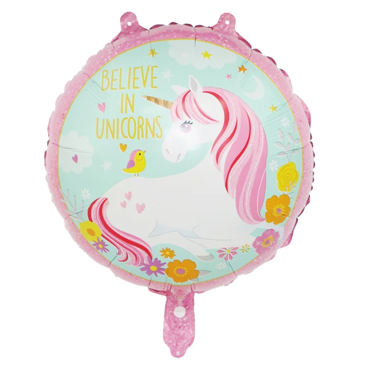1pc Pink unicorn Единорог День рождения украшения Дети розовый Радуга баннер Единорог тарелка воздушные шары салфетка обертка девочка с днем рождения Декор - Цвет: 1pc Pink unicorn