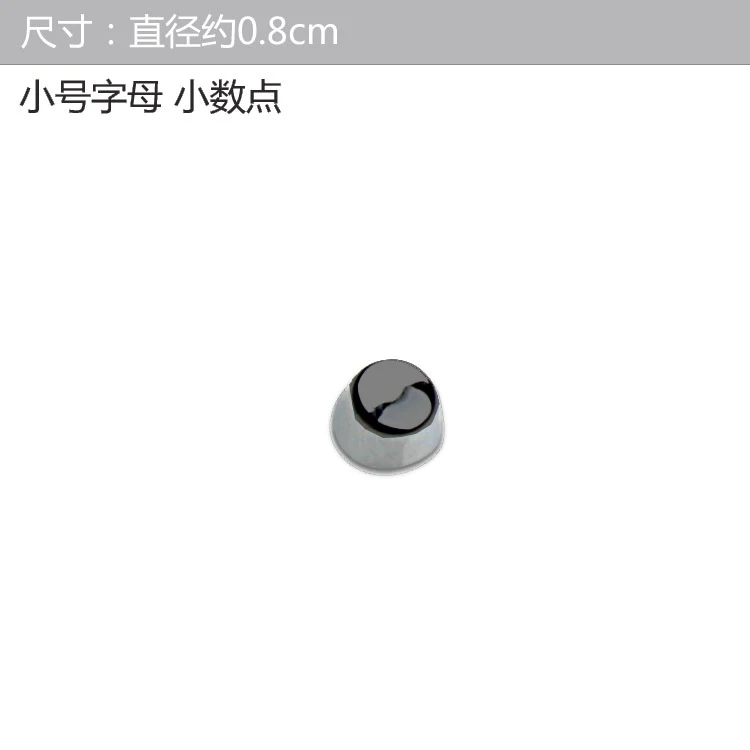 black dot 16 мм Высокое качество хром металл цинк DIY ABC 123 буквы цифры автомобиля Стайлинг эмблема переоборудования стикер телефон Цифровой алфавит - Название цвета: black dot