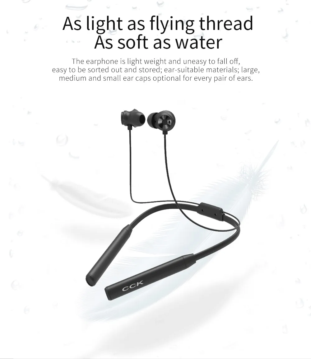 CCK KN2 спортивные Bluetooth наушники с активным шумоподавлением/беспроводная гарнитура для телефонов и музыки