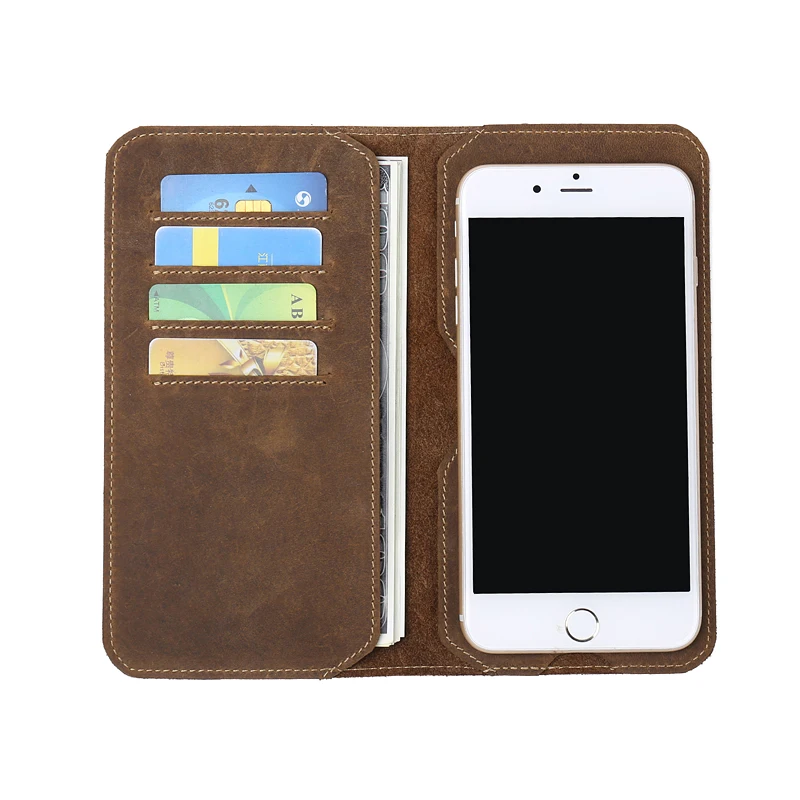 

GUBINTU Crazy Horse Wallet 2018 New Men's Wallet RFID Blocking Credit ID Card Purse Phone Case Holder Cell phone Purse carteira