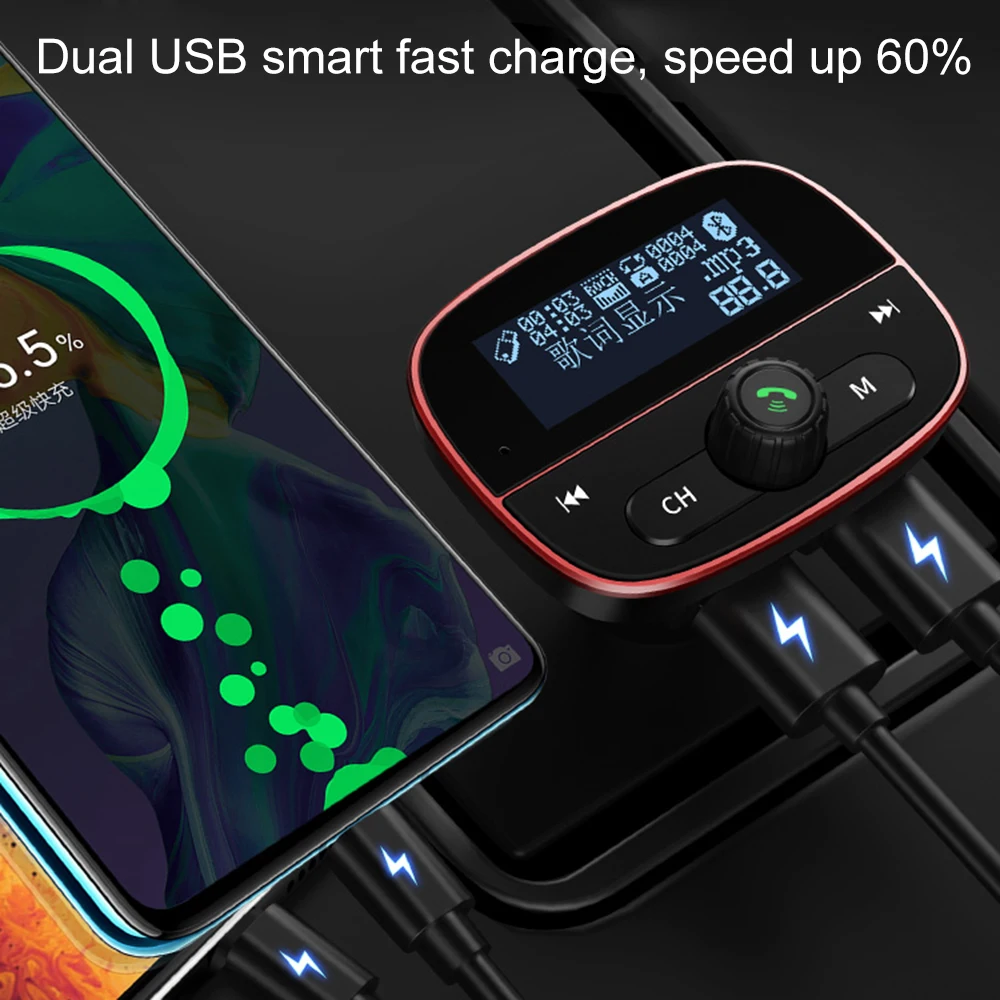 JINSERTA 2021 Мощность вкл/выкл Bluetooth 5 0 FM передатчик модулятор автомобильный комплект