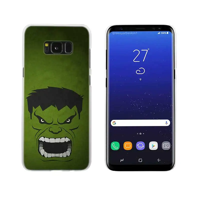 09 Прозрачный жесткий чехол Sheli The Incredible Hulk Note 10 9 pro для samsung Galaxy S4 S5 S6 S7 S8 S9 Plus Edge Mini s10 lite - Цвет: 09