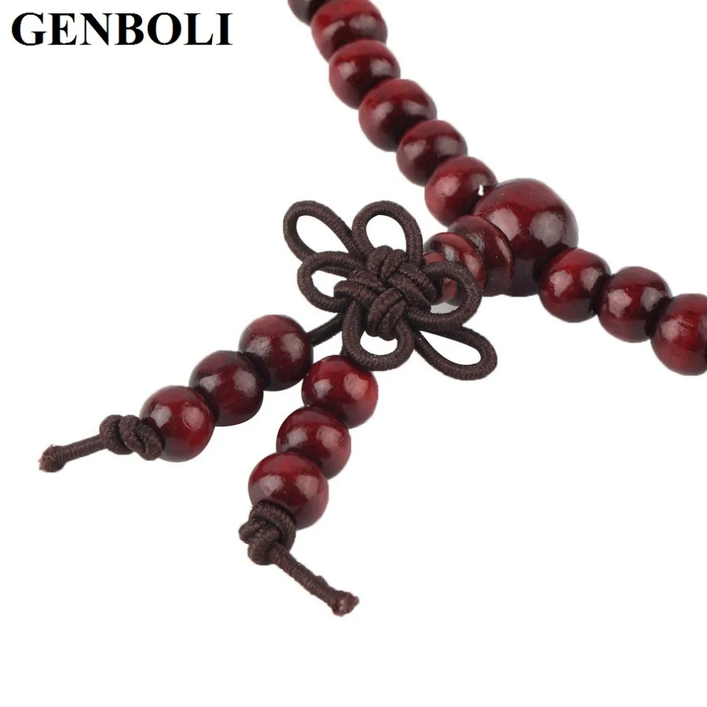 GENBOLI 4 цвета 6 мм натуральные буддийские Бусы из сандалового дерева Будда