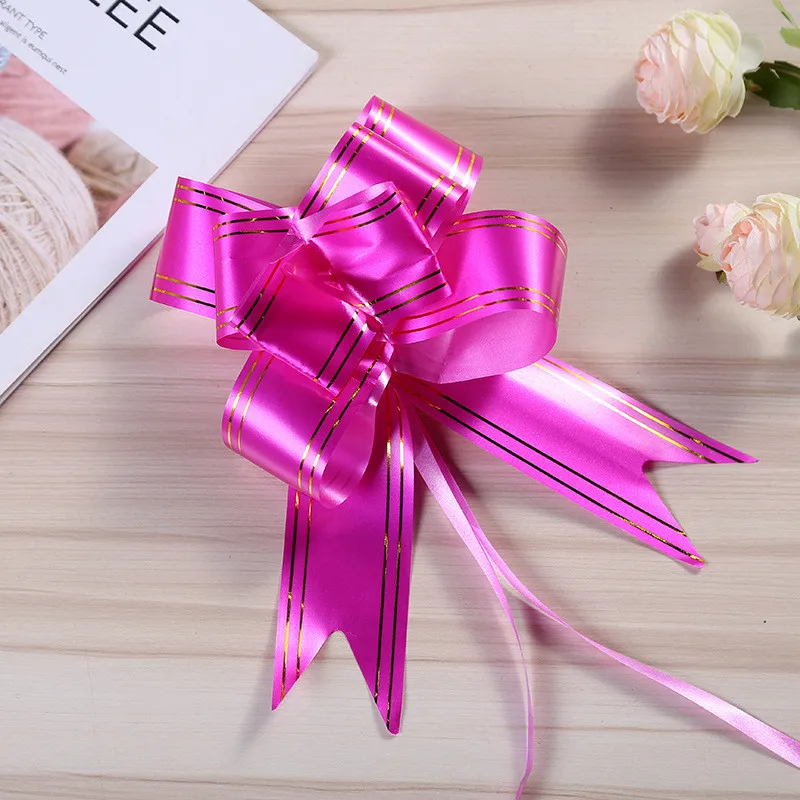 10 шт./лот, Рождественская подарочная упаковка, подарочные ленты, ленты для украшения Нового года, дня рождения, вечеринки, свадебные украшения автомобиля - Цвет: rose