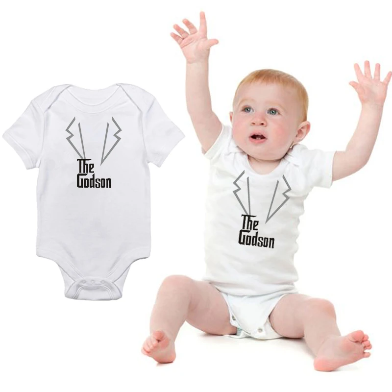 DERMSPE/Летний белый комбинезон с надписью для новорожденных и маленьких мальчиков