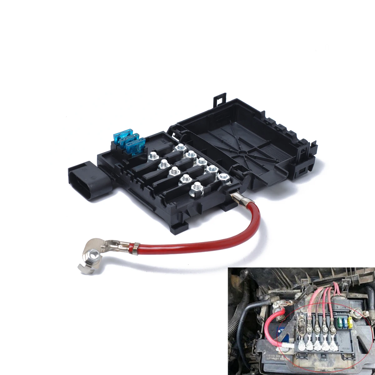 3-Pin 5 способов 32V автомобильный батарейный предохранитель коробка с 6 шт