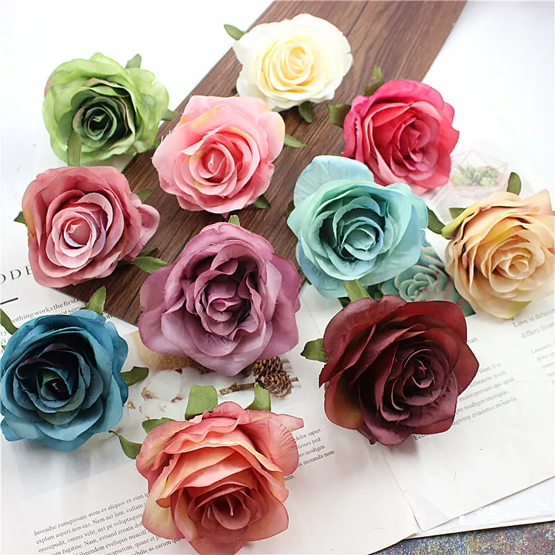 1 шт. винтажные европейские Роскошные Искусственные цветы имитация розы DIY