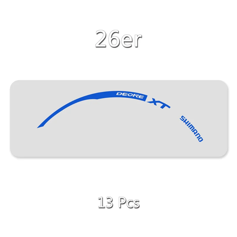 26er Refle Blue Wheel rim stickers/decals of Mountain bike/bicycle For SHIMANO XT M785 Free shipping - Цвет: 26er Refle Blue
