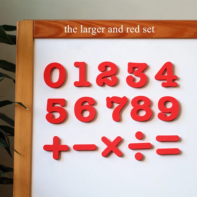 larger and red set Холодильник boad магнитная наклейка цифры буквы Игрушка Гаджет многоцветный Чистый черный белый EVA домашние украшения для комнаты Аксессуары детский подарок - Цвет: larger and red set