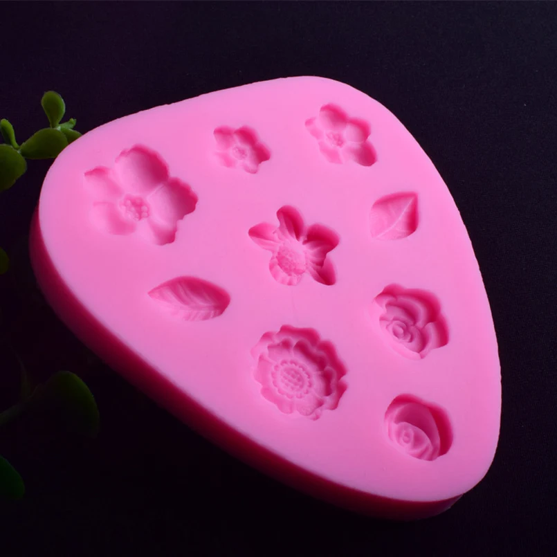 Из мультфильма Холодное сердце 1 шт. форма цветка силиконовой формы 3D Fondant