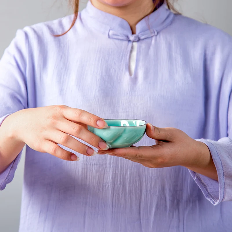 1 шт. чайная чашка китайская деликатная маленькая кунг фу фарфоровая ручная