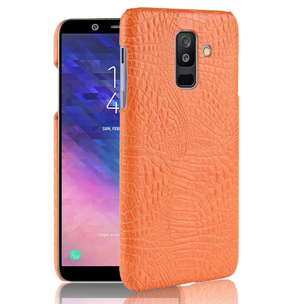 Роскошный кожаный чехол из крокодиловой кожи для Samsung Galaxy A6 Plus с узором