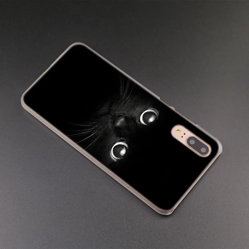 Милый черный кошачий глаз модный жесткий чехол для Huawei P30 P20 P10 P9 P8 Lite 2017 Pro Mini P Smart