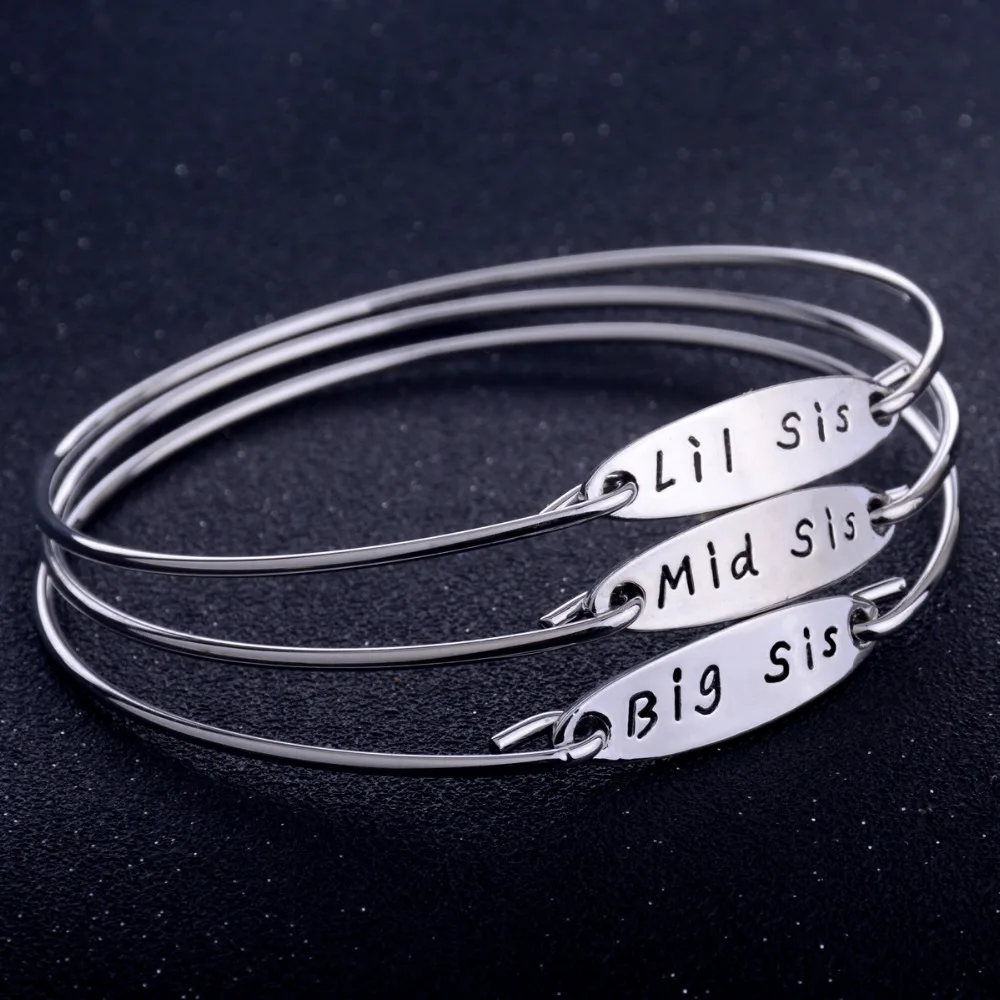 Bespmosp Family Sister Bangle Best Friends Charm Bracelet Women Girl Jewelry For Sister's Gifts Friendship BFF Gold | Украшения и