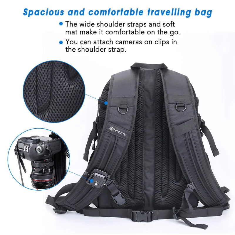 Smatree CP2500 новейший дизайн рюкзака для Nikon D3400/D7200/D3300/Canon EOS 80D цифровая зеркальная