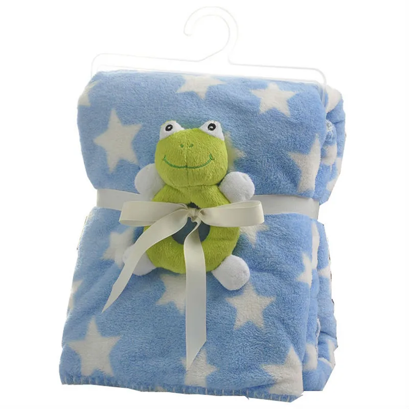 Детское одеяло Термальность коралловый флис Звезда игрушка Одеяло младенческой