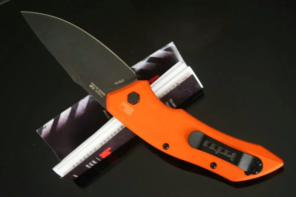 Оранжевый TRSKT kershaw LAUNCH 1 Модель 7100 Флиппер складной нож охотничий спасательный Походный нож открытый CPM 154 сталь, 6061-T6 - Цвет: Оранжевый