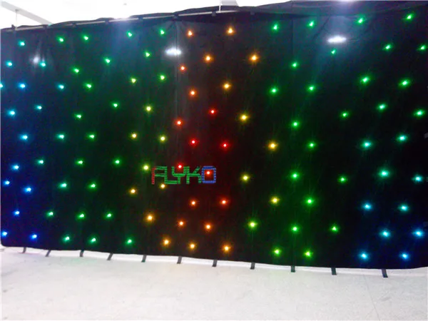 Бесплатная доставка занавеска для свадебной сцены со светодиодной звездой|led star