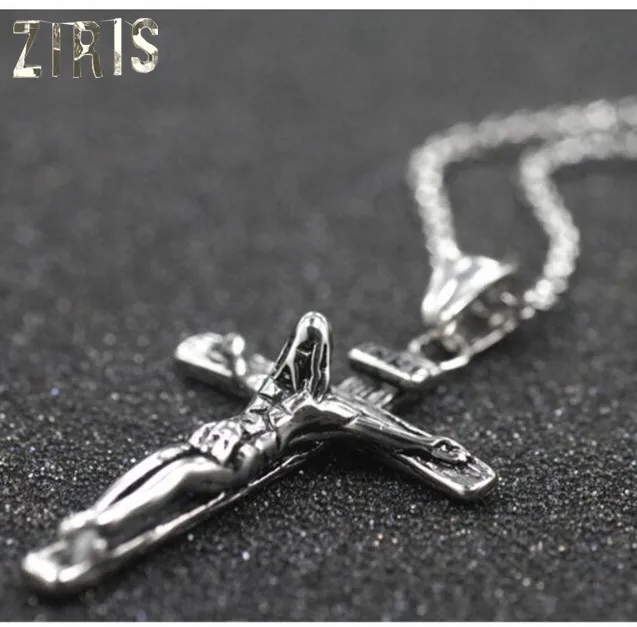 Ожерелье с крестом ZIRIS Jesus Christ иконы Wu jianhao подвеской из титановой стали мужское